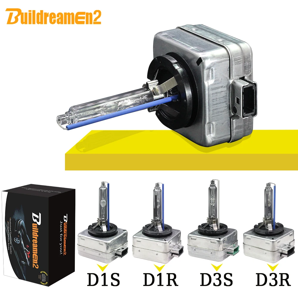 Buildreamen2 2 шт. 35 Вт D1S D1C D1R D3S D3R HID ксеноновая лампа 4300K 6000K 8000K 10000K 12 В