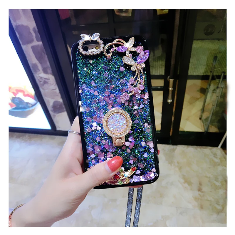 Чехол с бриллиантовым кольцом для iPhone 6 6s 7 8 plus XS max XR Samsung galaxy s7 edge s8 s9 note 9 a8 |