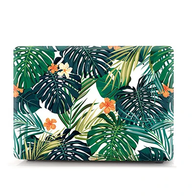 green Пластиковый чехол для ноутбука с красивым принтом для Apple Macbook Air retina 11 12 13,3 Pro 13 15 A1989 чехол для ноутбука с сенсорной панелью - Цвет: green