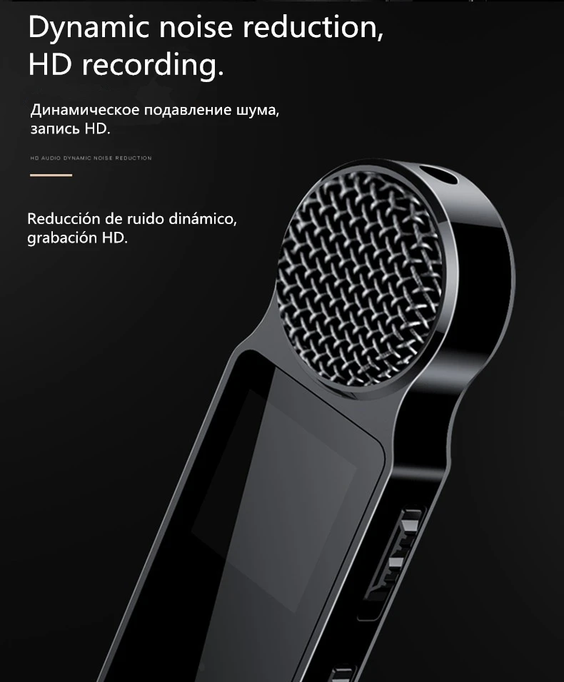 Yescool K606 Профессиональный enregistreur Диктофон мини Голосовая активация Портативный цифровой диктофон MP3 плеер с динамиком