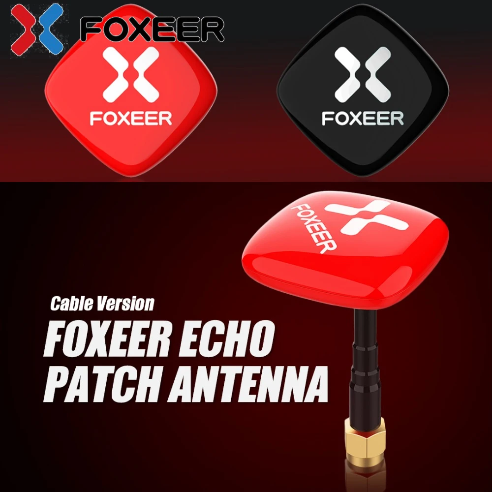 Foxeer эхо патч Антенна 8DBi 5,8 ГГц RHCP LHCP SMA Мини FPV антенна 21,7 мм/160 мм для радиоуправляемого гоночного дрона