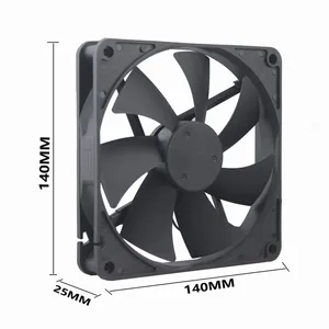 Бесшумный вентилятор охлаждения, источник питания постоянного тока 5 в 12 В 24 в 14 см 140x140x25 мм 14025 air объемное шасси