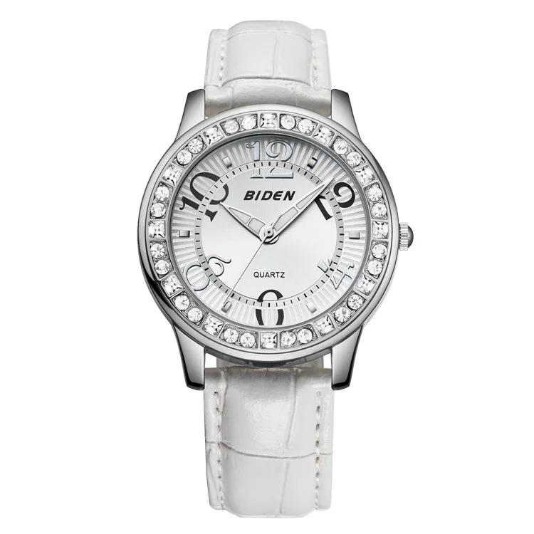 Biden brand women wristwatches quartz waterproof genuine leather woman watches luxury diamond clocks Citizen movement | Наручные часы