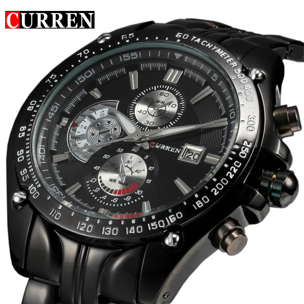 Новинка повседневные мужские часы Curren Роскошные Лидирующий бренд военные для