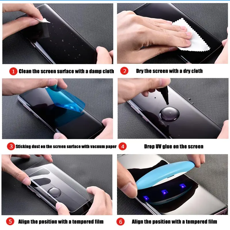 Gourde для самсунг s9 S10 S10E чехол экрана УФ жидкое закаленное стекло samsung Galaxy S10plus S7 edge