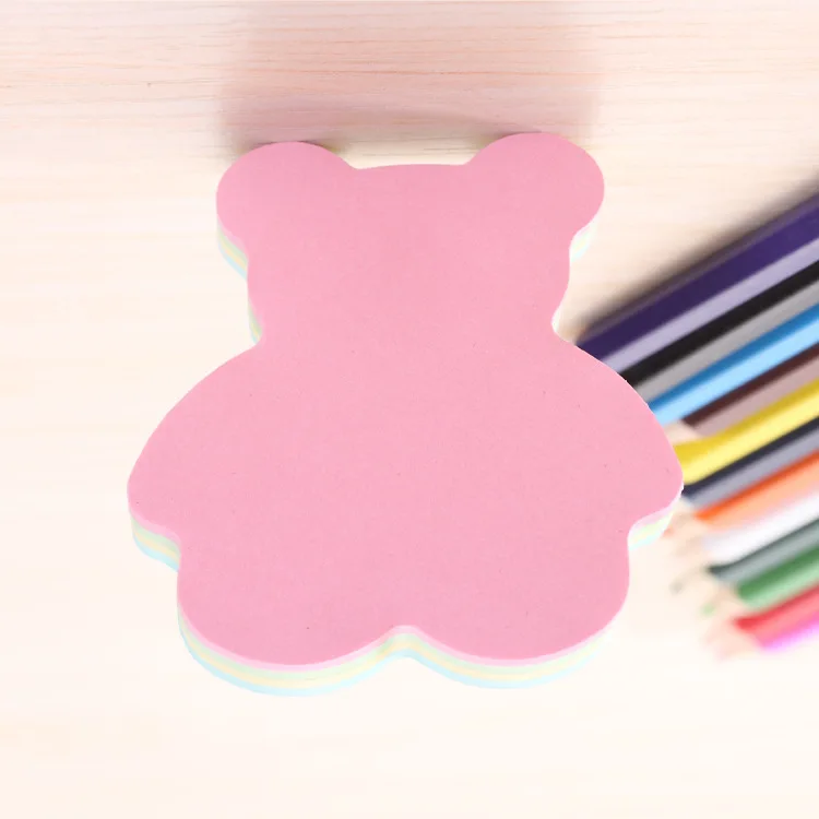 Симпатичные kawaii Новинка блокнот липкий Notepaper Примечание звезда «любящее сердце» дом бабочки медведь наклейки канцелярия; школьные принадлежности - Цвет: bear