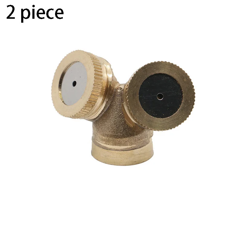 2 head 2 pcs 2 шт./лот распылитель 1/4 дюймов туман головка сопла спрей для воды нержавеющая сталь Латунь Сад спринклер регулируемое орошение установки - Цвет: 2 head 2 pcs