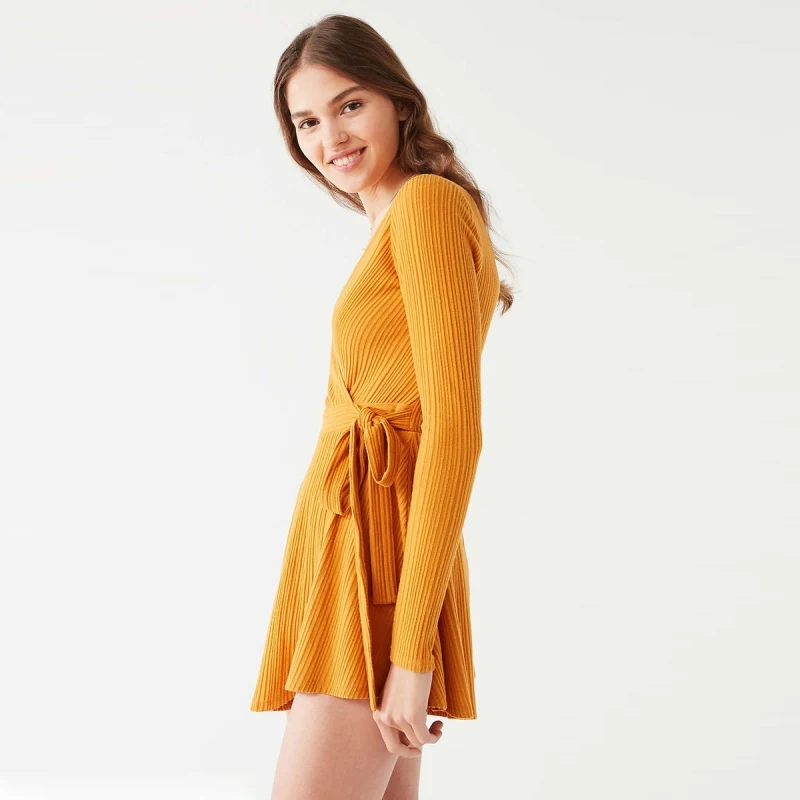 Комбинезоны с длинными рукавами v образным вырезом короткие девушка playsuit