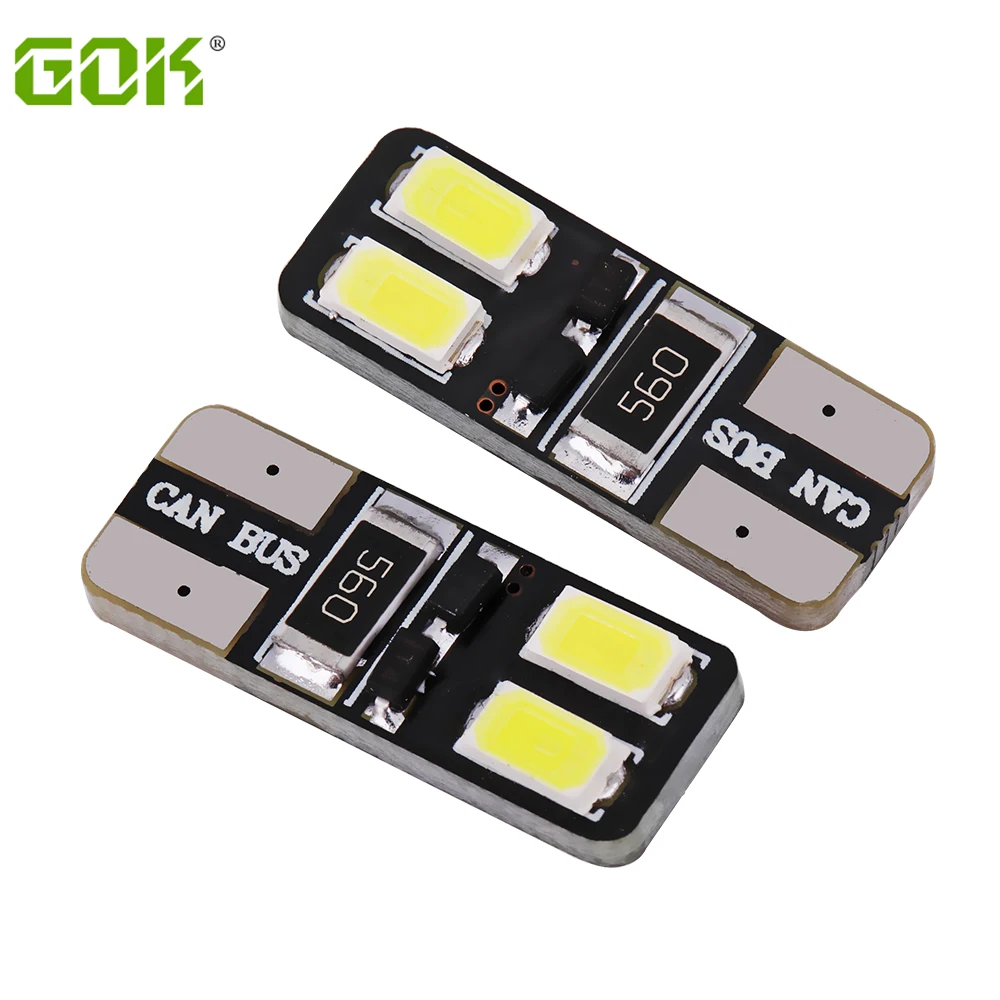Супер яркие Автомобильные светодиодные лампы 500 шт./лот T10 LED canbus W5W t10 4smd 5630 5730