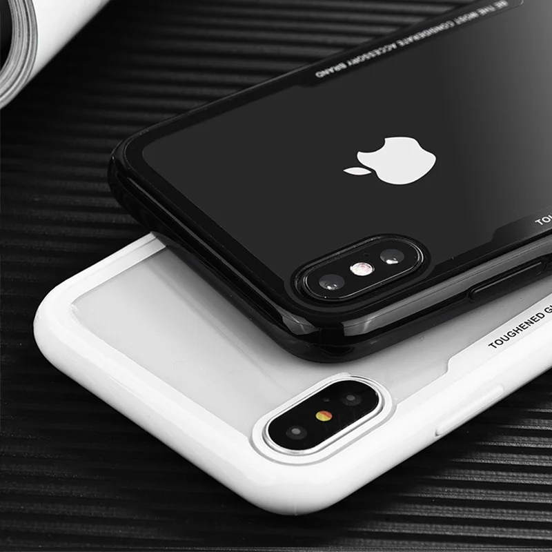 HOMISAYONE Case For iPhone X 6 7 8 Plus Phone Clear Soft Transparent Thinker Edge Pattern Cover Shell Cases |