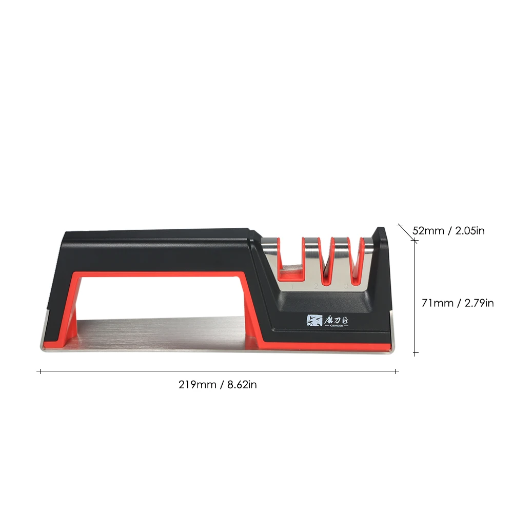 Кухонная точилка для ножей комбинированная трехступенчатая тонких и грубых