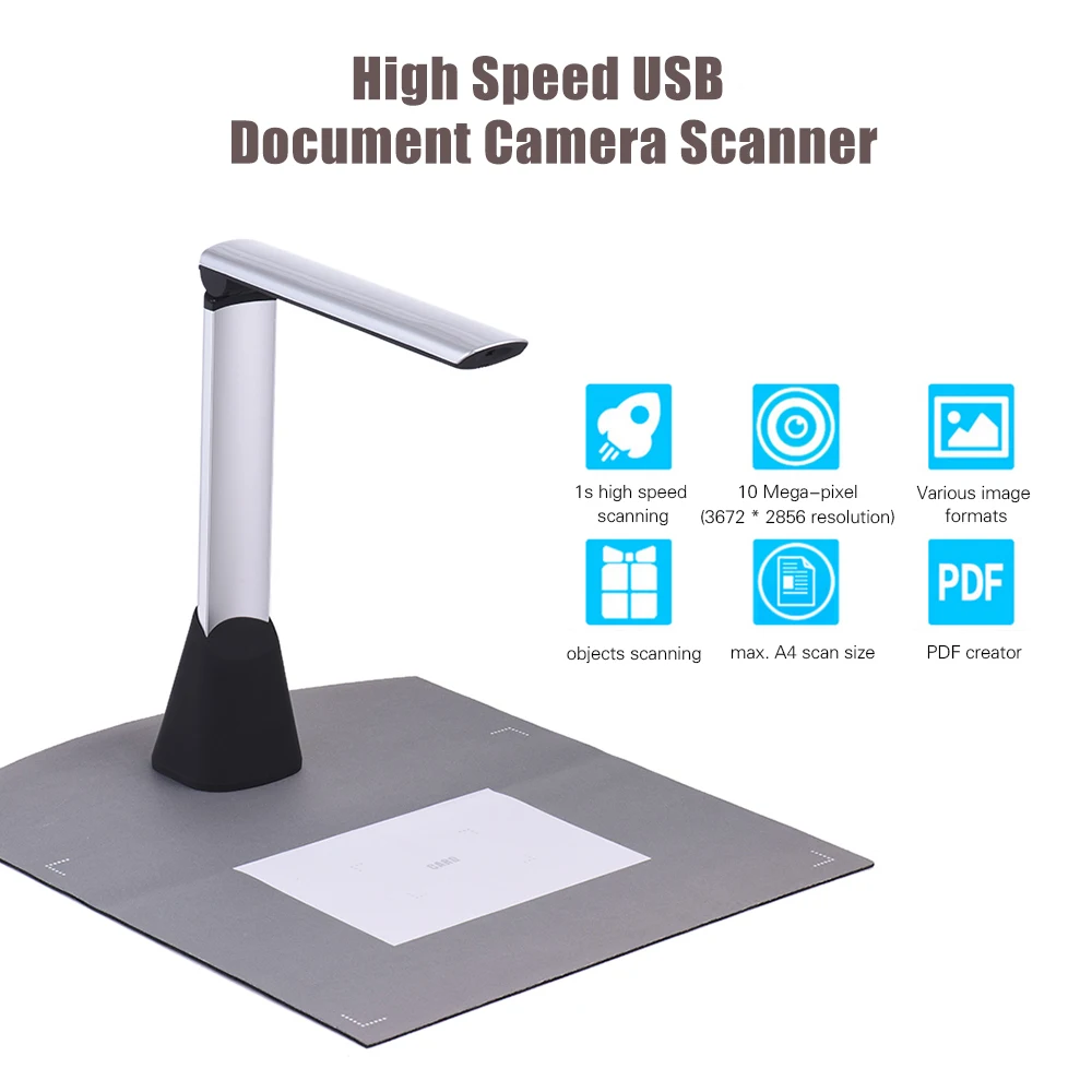 Портативный высокоскоростной USB Сканер A4 для чтения фотографий и документов