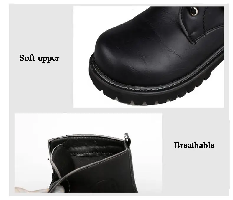 Army Boots Men High Military Combat Metal Buckle Punk Mid Calf Male Motorcycle Lace Up Men's Shoes Rock |
