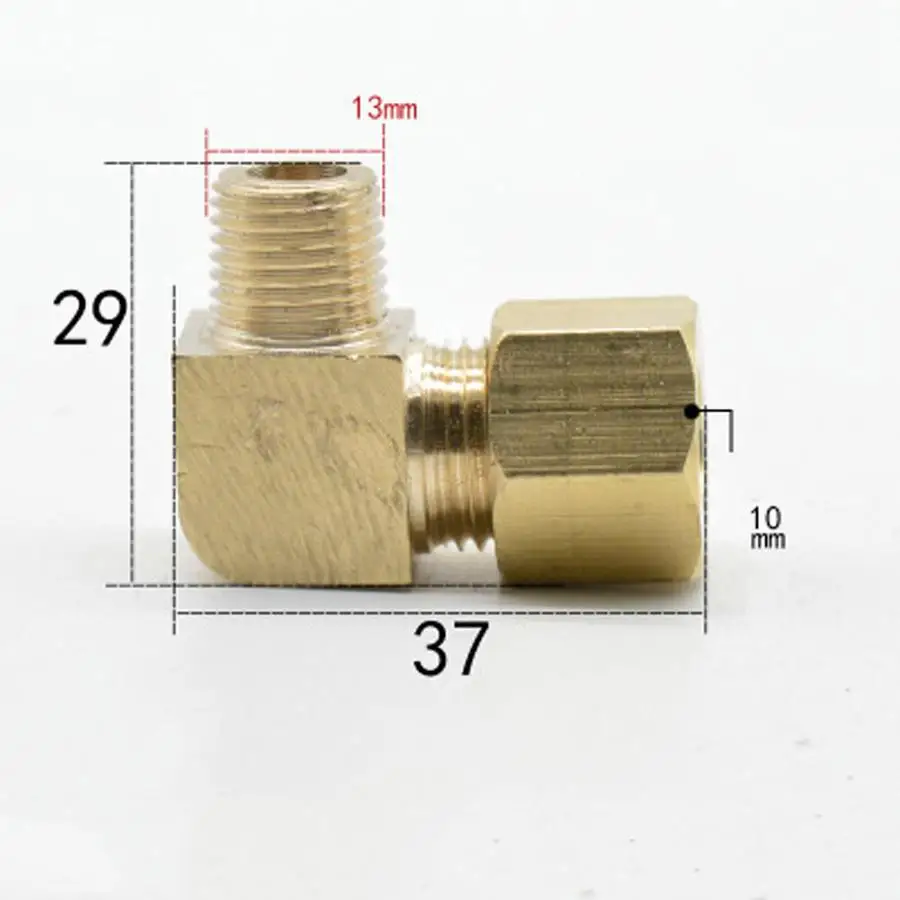 Подходит для медной трубки OD 10 мм x 1/4 &quotBSPP Мужской Латунный компрессионный