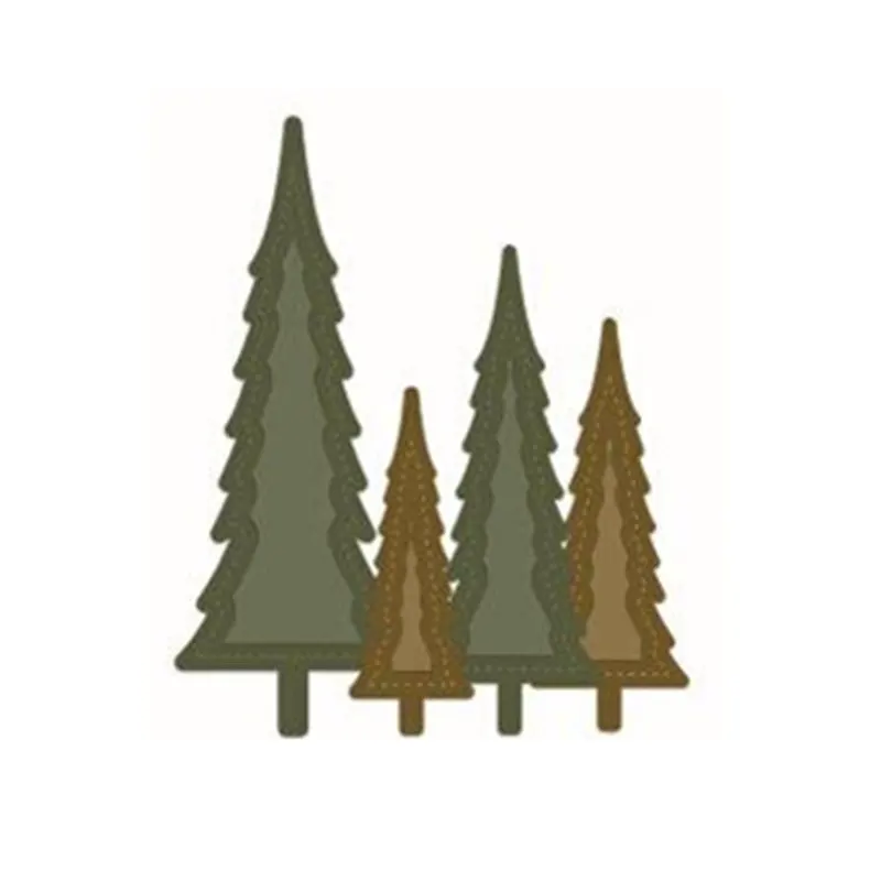 Из Металла Сталь резки умирает трафарет Рождественская елка шаблон открытки