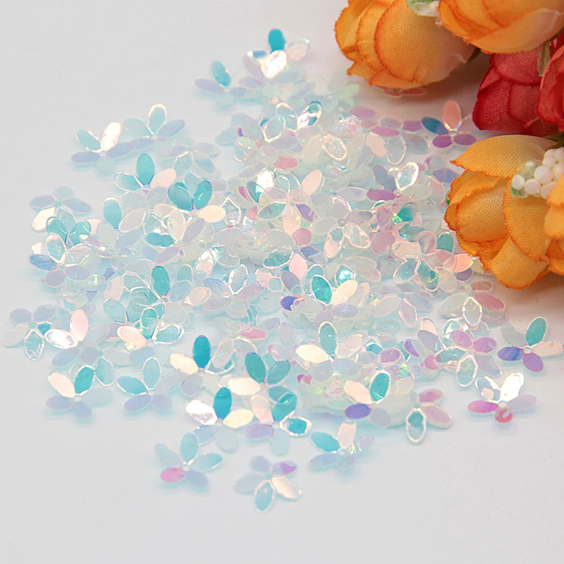 10mm cup flower crys 20 г Блестки 3 мм-10 мм кристально прозрачные блестки плоская чашка Слива квадратный ПВХ свободные блестки для рукоделия Швейные аксессуары - Цвет: 10mm cup flower crys