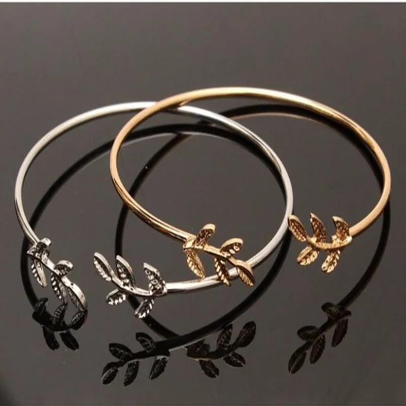 L163 новые Pulseiras мужские Bijoux Love Leaves открытые очаровательные браслеты на запястье и