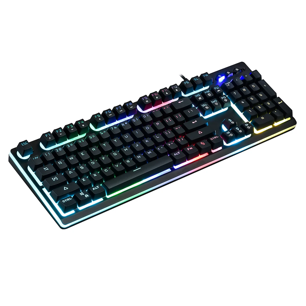 Саго P010 Подсветка Gaming Keyboard Teclado геймер плавающий светодио дный подсветкой USB с