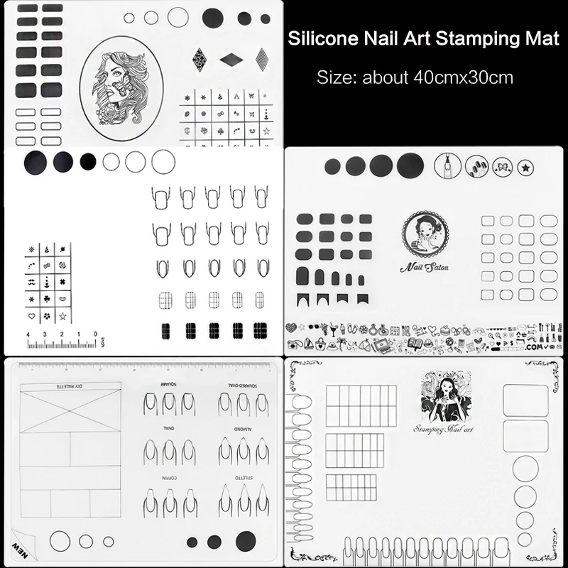 

1 шт., силиконовые накладки на стол для ногтевого дизайна, гелевые складные инструменты для маникюра