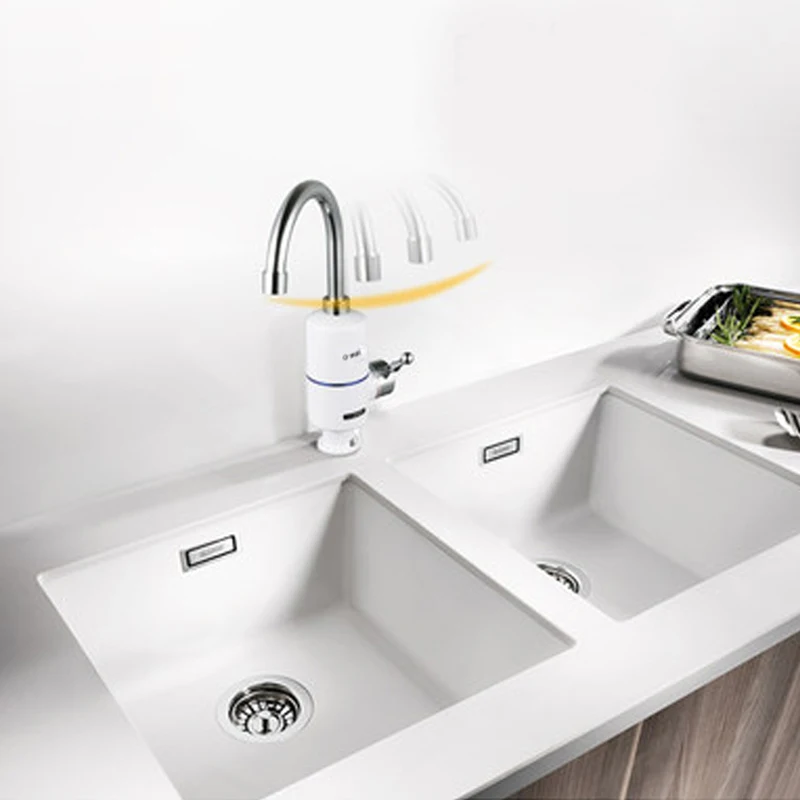 

Instant Tankless Water Heater Tap Instantaneous Faucet Kitchen Water Heater Crane Instant Hot Water Faucet Digital EU Plug