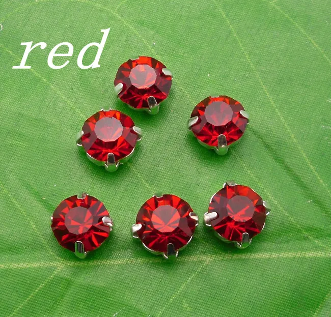 SS20 круглое сверление с нижней частью, граненый 5мм стеклянный хрустальный серебряный стакан с плоской задней частью Ринестоун на одежде, пришиваемый, выберите цвет 30 штук.