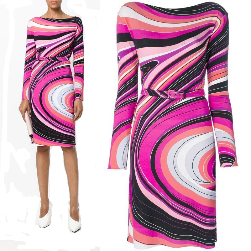 Эластичные женские облегающие платья в европейском и американском стиле|slim