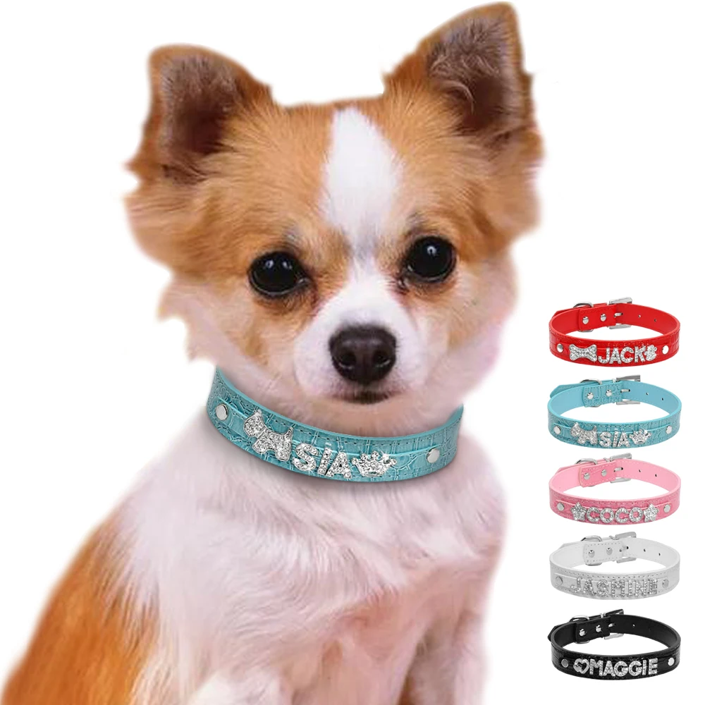 Именной ошейник для собаки крокодиловая кожа собак кошек Индивидуальные