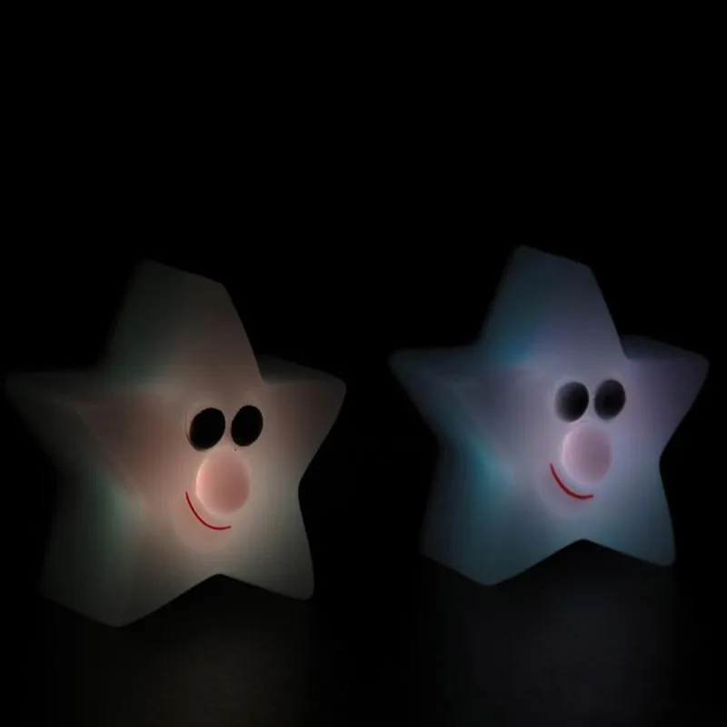 Мини звезды силиконовые ночь светодиодная детская спальня спальный лампы