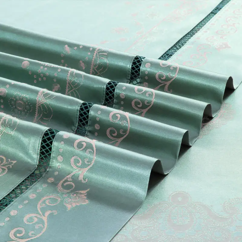 Роскошная вышивка Египетский хлопок 4 шт. фиолетовая синяя королевская кровать