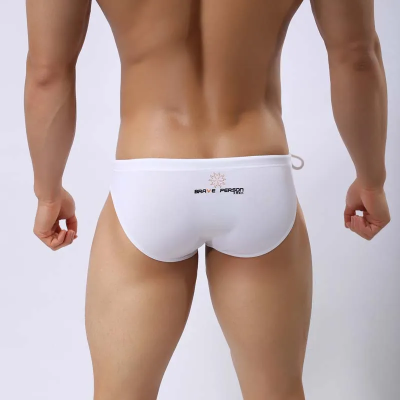 Мужские однотонные плавки купальные костюмы из спандекса бикини мужские для