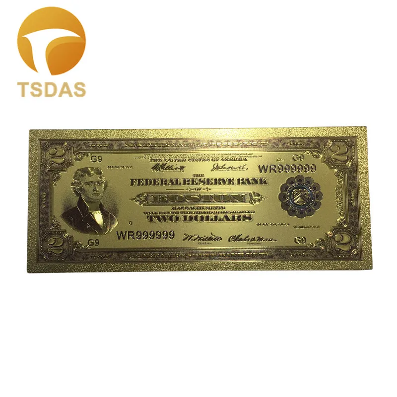 Редкая банкнота из 24 каратного золота новинка Банкнота в американском стиле за 2