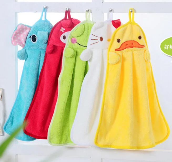 Catoon полотенце из микрофибры бархатная ткань детское зеленое маленькое круглое