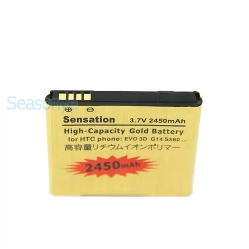 Seasonye 2450mah BG86100 Gold Replacement Battery + Charger For HTC Sensation XE 4G G14 Z710E Z710T EVO 3D X315D Z715E G17 G18 | Мобильные