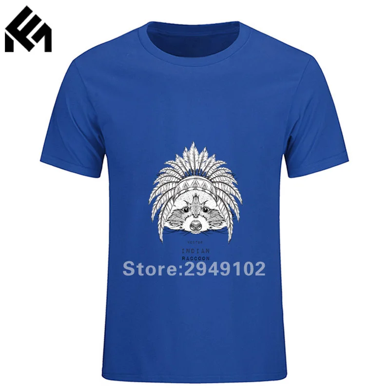 Т Рубашки Мужчин Хлопка 3D ИНДИЙСКИЙ ЕНОТ Платье Тис Забавный День Рождения С