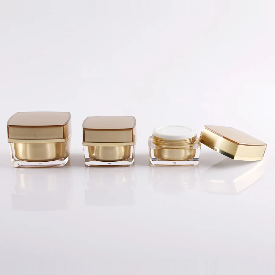 Косметическая маска Perfectos пустая акриловая Золотая для ухода за кожей 15 мл 30 50