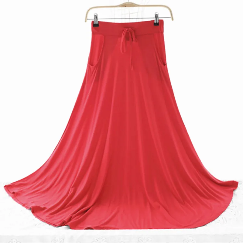 Женская длинная юбка средней длины повседневная плиссированная из модала серого