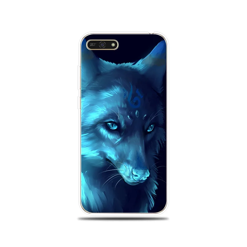 Wild Wolf Pattern Silicone Phone Case For Couqe Huawei Honor 5A 6X 7X Cover Funda 7A 7C 7S 8 9 Lite 10 Soft |