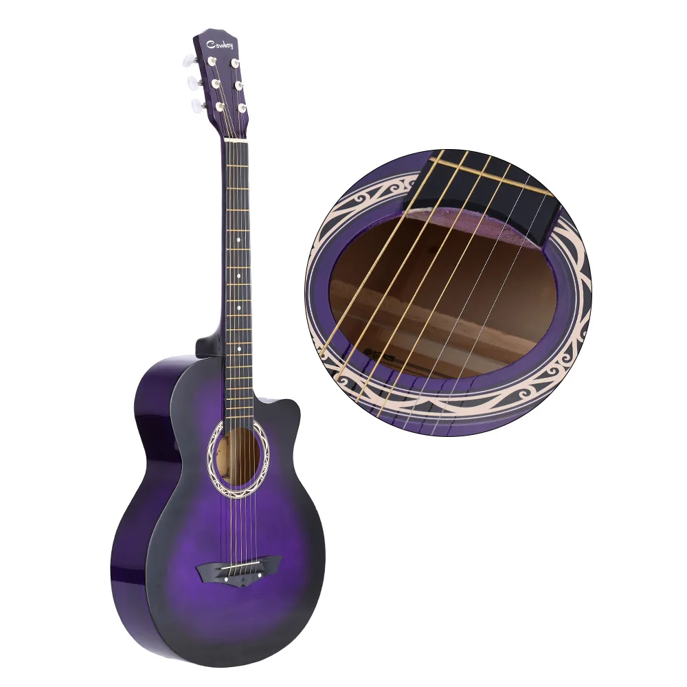 38 &quotАкустическая фолк 6 струнная гитара для начинающих студентов подарок|guitar for