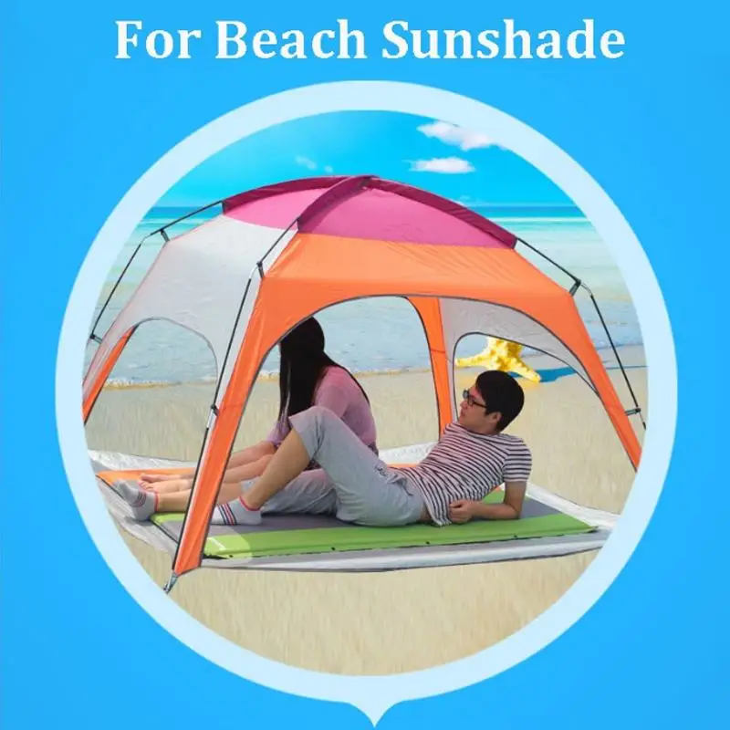 Outdoor Sun Shelter 3-4 Persons Camping Tent Automatic Opening Beach Anti-UV Rainproof Sunshade Canopy With Bottom Mat