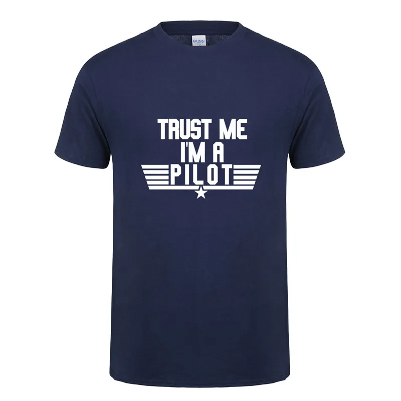 as picture Omnitee Trust Me I'm A Pilot Футболка мужская короткий рукав хлопок Самолет футболки для водителя Мужская одежда Camisetas рубашка OT-737 - Цвет: as picture