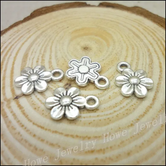 Free shipping! 150pcs Antique silver Charms Flowers Pendant Fit Bracelets Necklace DIY Metal Jewelry Making | Украшения и