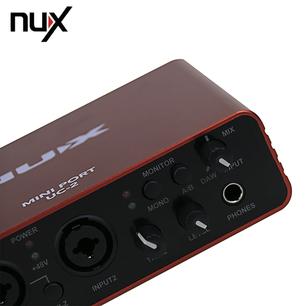 NUX uc 2 мини Порты и разъёмы USB XLR 6.35 мм Вход Выход аудио Интерфейс Для Mic миди