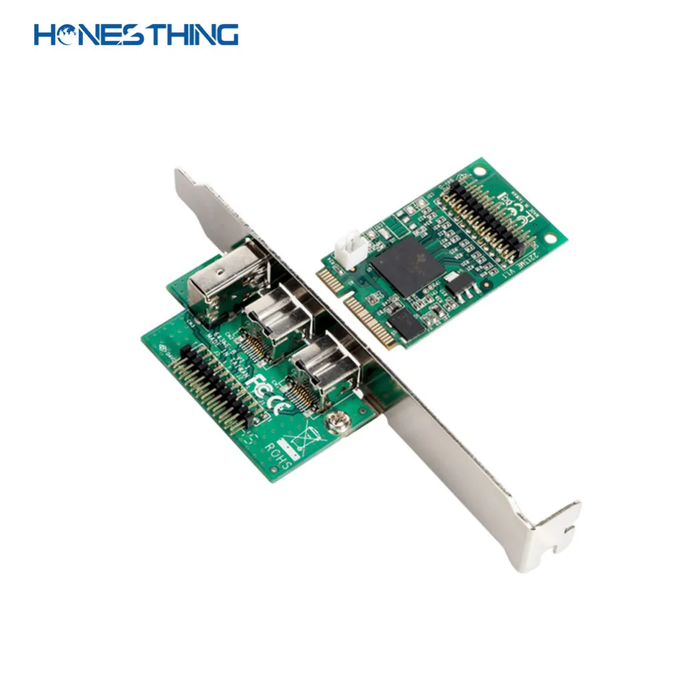 HonesThing Mini PCI Express Combo 2x 1394b + 1x 1394a порты Firewire PCIe контроллер Поддержка карт