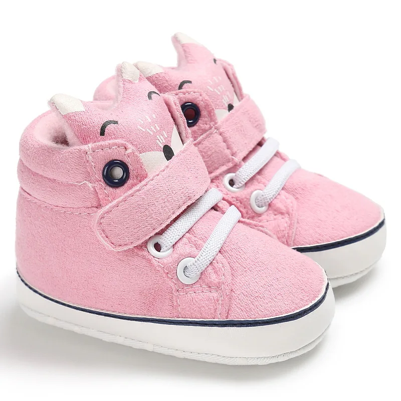 

Spring Autumn Infant Baby Shoes Boy Girl Fox Head Cotton Cloth First Walkesr Anti-slip Soft Sole Toddler Baby Sneaker Moccasins
