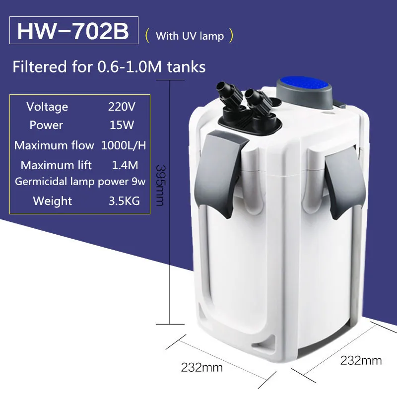 HW-702B SUNSUN HW 702A 703A 703B 704A 704B аквариумные принадлежности трава бак передний внешний корпус фильтра нижний фильтр коробка цилиндр - Цвет: HW-702B