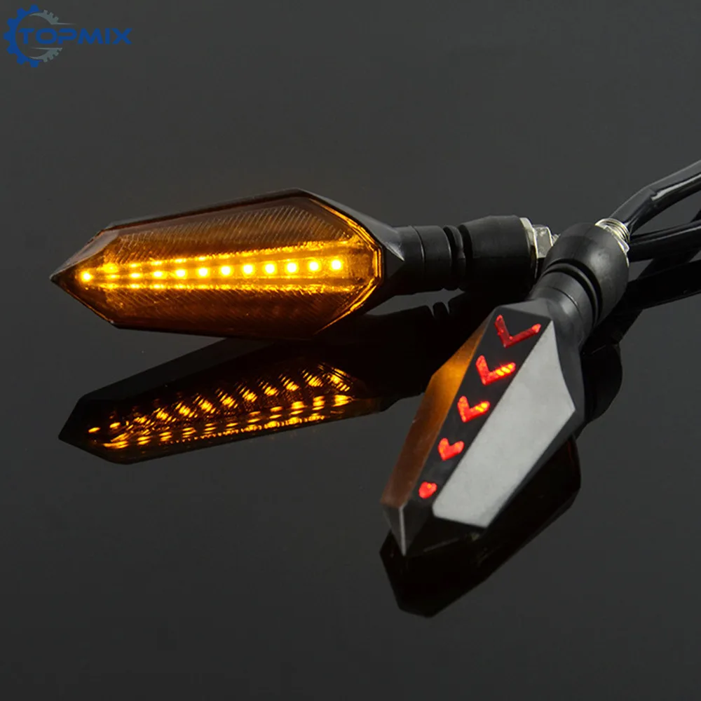 

2Pcs Turn Signal Flowing Turn Signal Motorcycle Led Blinker Motorcycle Flasher Light DRL Indicator Light Direction Lamp 12V