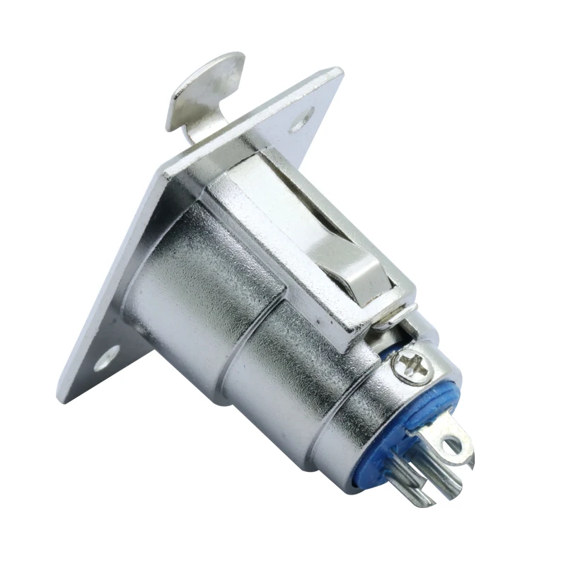 1 шт. 4 контактный разъем XLR YS1K3F2 никелированный 3pin гнездовой для крепления на
