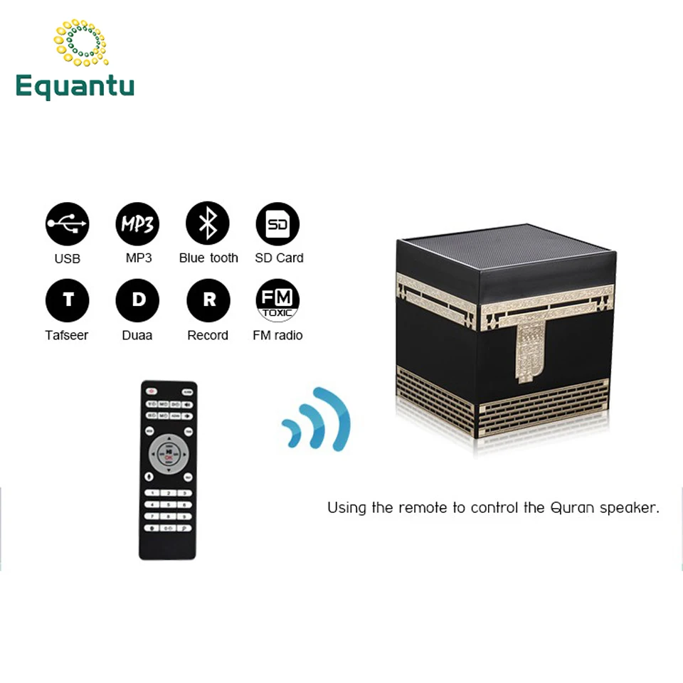 EQUANTU Кааба Коран Динамик Bluetooth Беспроводной Коран/Сура/Ayat/хадисов громкий с