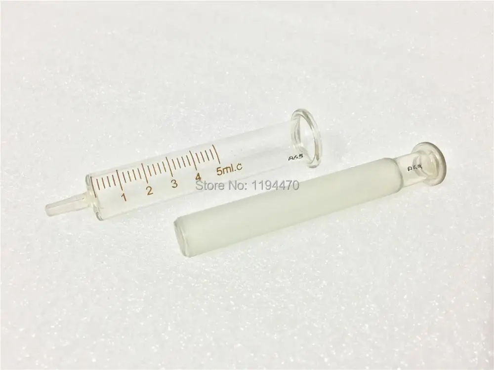 2 шт./лот 5 мл стеклянный шприц инжектор Лабораторная посуда пробоотборник -