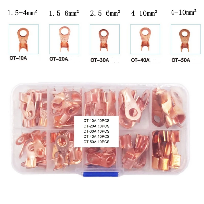 1 комбинированный набор открывания серии OT, медная клемма для холодного отжима кабеля 10A20A30A40A50A
